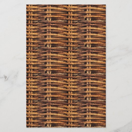 Wicker Basket Patroon Briefpapier (Voorkant)