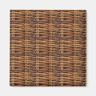 Wicker Basket Patroon Magneet
