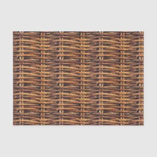 Wicker Basket Patroon Tissuepapier (Voorkant)