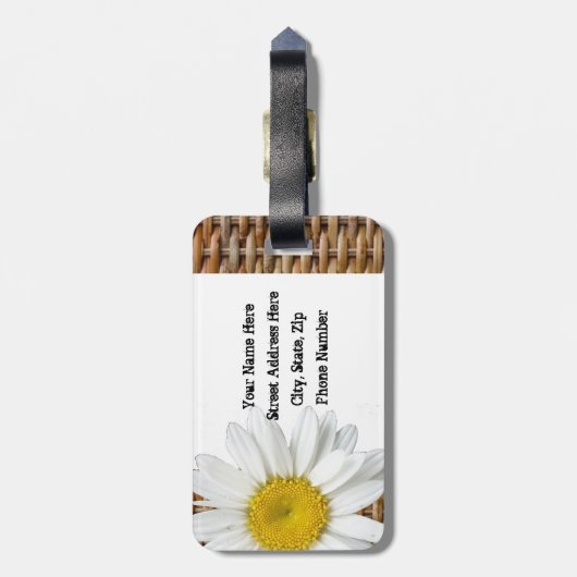 Wicker Daisy Bagagelabel (Achterkant verticaal)