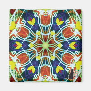 Wicker Kaleidoscope Magnet Magneet