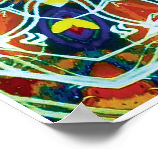 Wicker Kinetic Collage Kaleidoscope Poster (Coin)