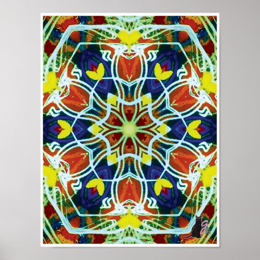 Wicker Kinetic Collage Kaleidoscope Poster (Devant)