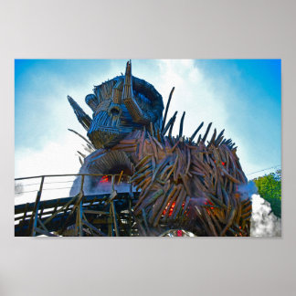 Wicker Man Statue | Resort Alton Towers Poster