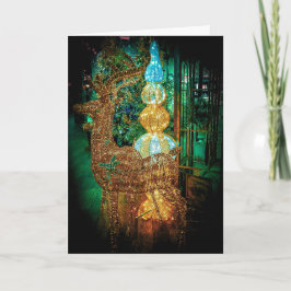 Wicker Reindeer Christmas Card Feestdagen Kaart