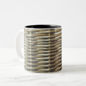 Wicker wordt geschopt tweekleurige koffiemok (Voorkant links)