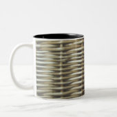 Wicker wordt geschopt tweekleurige koffiemok (Links)