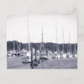 Wickford Harbour Rhode Island BW Carte postale (Devant)