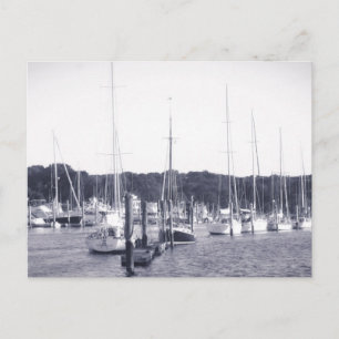 Wickford Harbour Rhode Island BW Post-kaartdruk Briefkaart