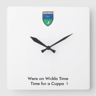 Wickla Time-Time voor een Cuppa. Vierkante Klok