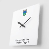 Wickla Time-Time voor een Cuppa. Vierkante Klok (Hoek)