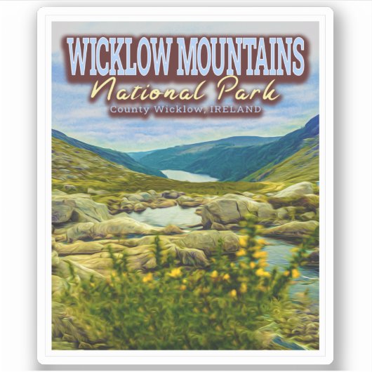 WICKLOW MOUNTAINES NATIONAAL PARK - WICKLOW IERLAN STICKER (Voorkant)