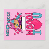 Wicky Woo Je t'aime Valentines Day Carte postale (Devant)