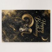 Widder Happy Birthday Sternzeichen Design Legpuzzel (Horizontaal)
