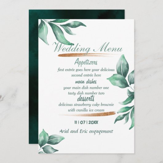 widding uitnodiging (Voorkant / Achterkant)