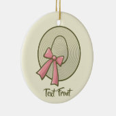 Wide Brimmed Pet Yellow Keramisch Ornament (Rechts)