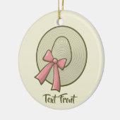 Wide Brimmed Pet Yellow Keramisch Ornament (Links)