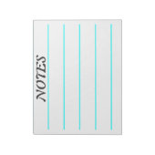 Wide Rule Turquoise Lined Note Paper Notitieblok (Gedraaid)