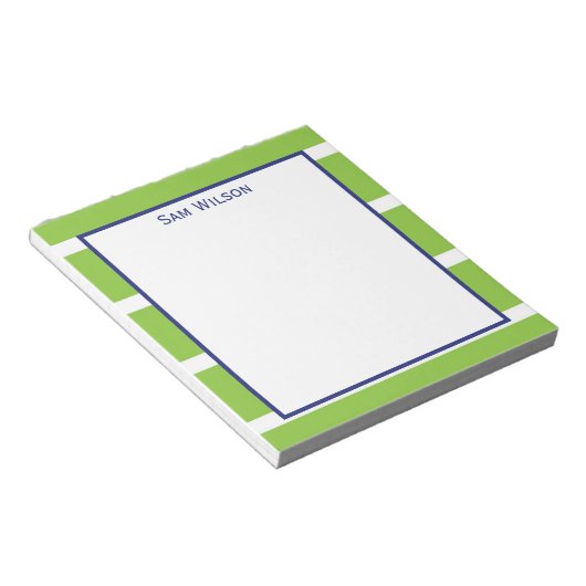 Wide Stripe Lime Groen Notitieblok (Schuin)