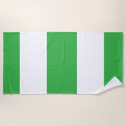 Wide Stripes Lime Green  Strandlaken (Voorkant)