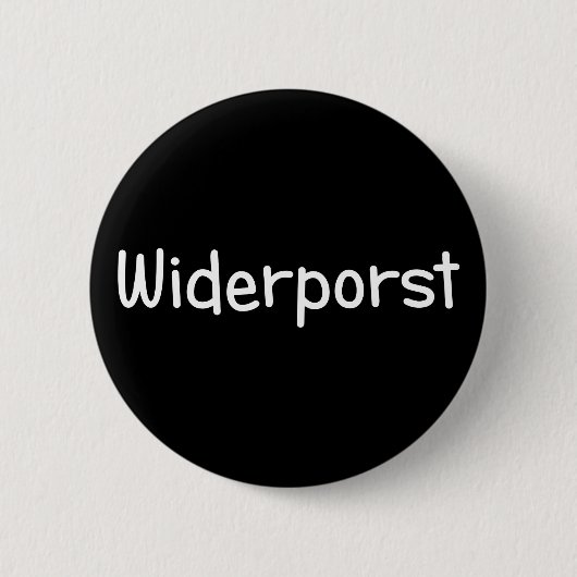 Widerporst (white print) ronde button 5,7 cm (Voorkant)
