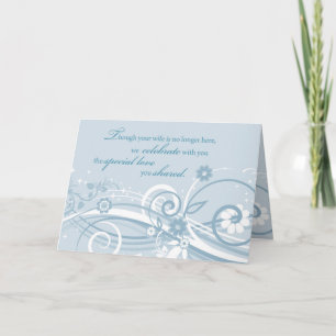 Widower Wedding Jubileum na verlies van vrouw Blu Kaart