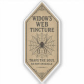 Widow's Web Tinctuur - Halloween Apotheek Label (Voorkant)