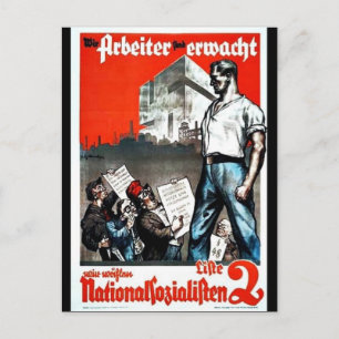 Wie Arbeiter Find Erwacht Briefkaart