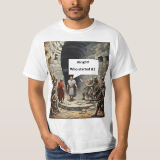 Wie begon het t-shirt