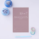 Wie ben ik? Shower Game Flyer (Enkel)