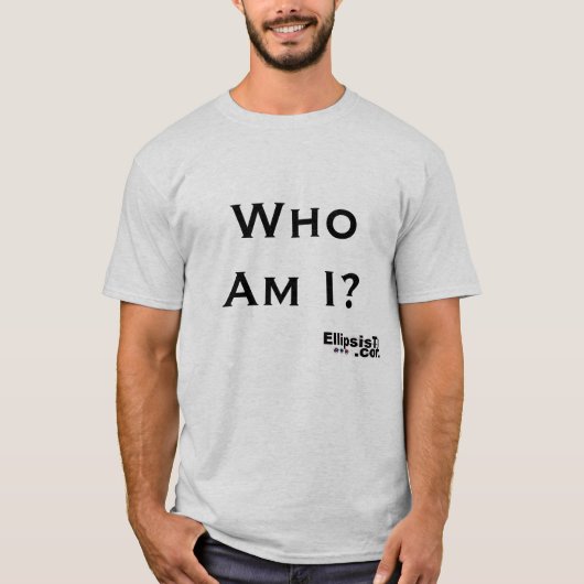 Wie ben ik? t-shirt (Voorkant)