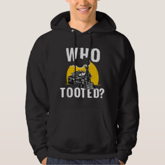 Wie blies grappige treinliefhebber schattig models hoodie