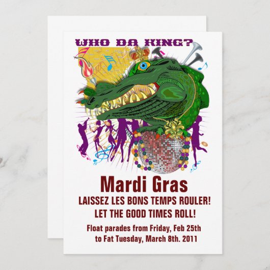 Wie Da Mardi Gras King (Voorkant / Achterkant)