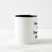 Wie dat kan, leer. Wie dat niet kan, administreren Tweekleurige Koffiemok (Center)