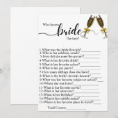 Wie de beste vrijgezellenfeesten games kent programma (Voorkant / Achterkant)