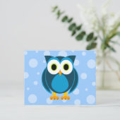 Wie? de heer Owl Cartoon Briefkaart (Staand voorkant)