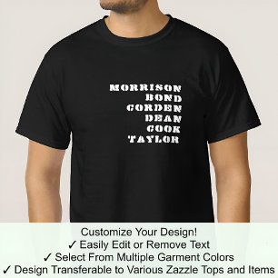 Wie Deelt Mijn Naam James Bekende Bekendheid 03W T-shirt