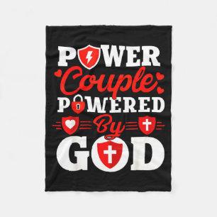 Wie door God is getrouwd Christelijke Koppels Matc Fleece Deken