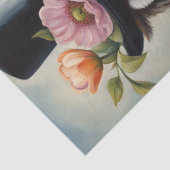 Wie draagt het het beste? Uil in Top Hat Decoupage Tissuepapier (Detail)