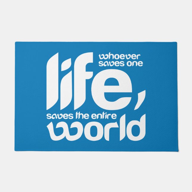 Wie een leven redt deurmat (Voorkant)