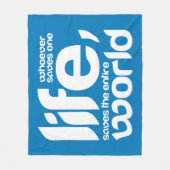 Wie een leven redt fleece deken (Voorkant)