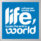 Wie een leven redt poster (Voorkant)