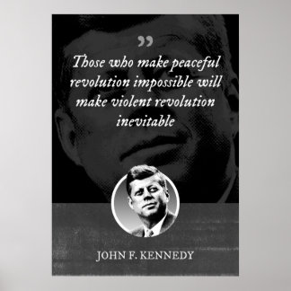 Wie een vreedzame revolutie onmogelijk maakt, zal  poster