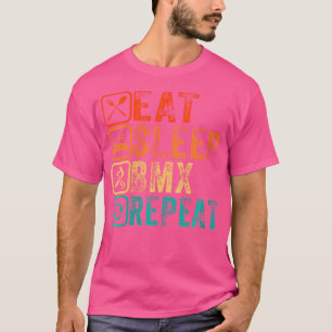 Wie eet slaap BMX Herhaal T-shirt