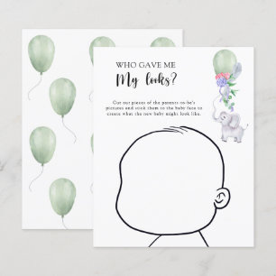 Wie gaf me mijn looks baby shower spel