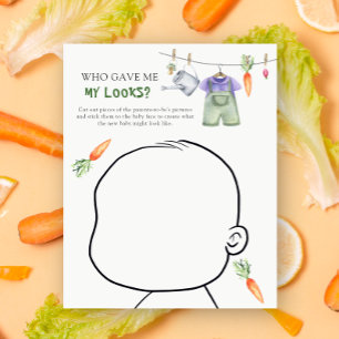 Wie gaf me mijn looks VEGGIE baby shower spel