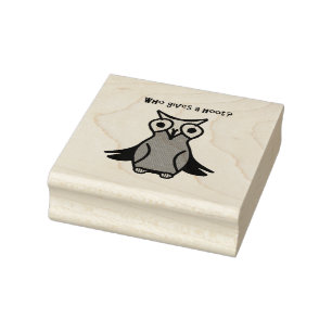 Wie geeft een Hoot Wood Art Stamp Rubberstempel