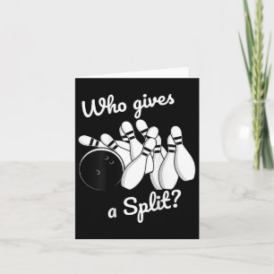 Wie geeft een Split Retro Bowling T-shirt Vaderdag Kaart