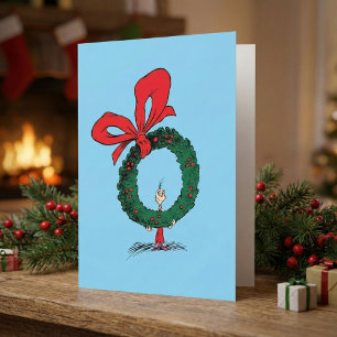 Wie gluurt door de Kerstkrans Kaart
