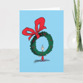Wie gluurt door de Kerstkrans Kaart (Voorkant)
